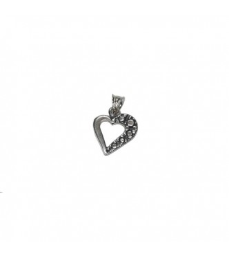 PE001586 Genuine Sterling Silver Pendant Charm Heart Hallmarked Solid 925